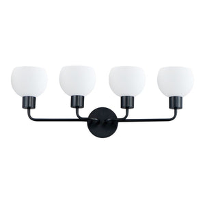 Coraline 29.5' 4 Light Bath Vanity Light in Black