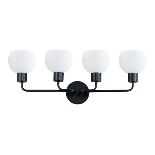 Coraline 29.5" 4 Light Bath Vanity Light in Black