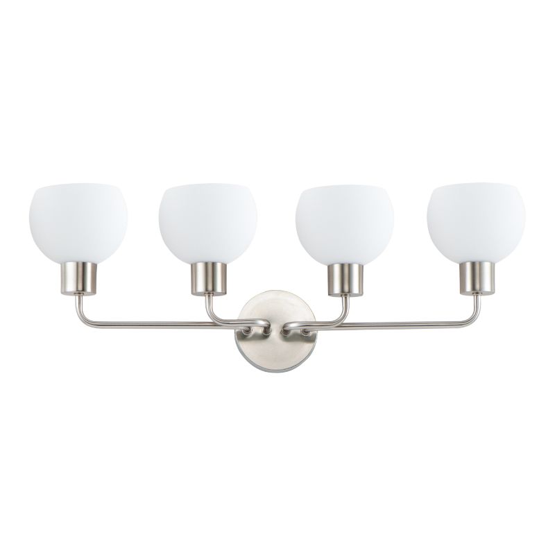 Coraline 29.5' 4 Light Bath Vanity Light in Satin Nickel