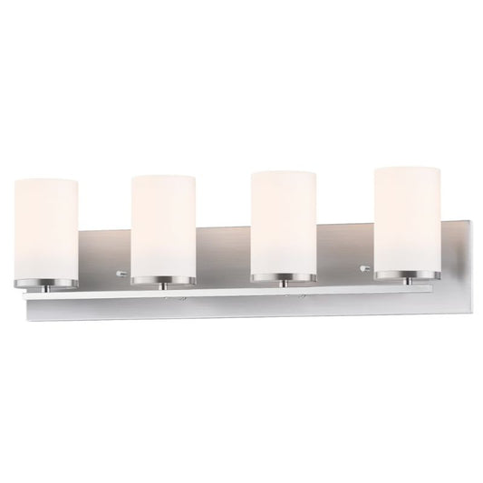 Lateral 26.25" 4 Light Bath Vanity Light in Satin Nickel