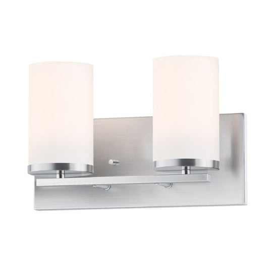 Lateral 12" 2 Light Bath Vanity Light in Satin Nickel