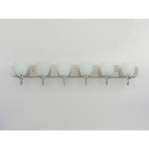 Axis 48' 6 Light Bath Vanity in Satin Nickel