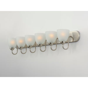 Axis 48' 6 Light Bath Vanity in Satin Nickel