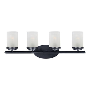 Corona 26.25' 4 Light Bath Vanity Light in Black