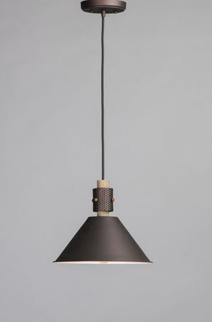 Tucson Single Light Pendant in Oil Rubbed Bronze and Weathered Wood
