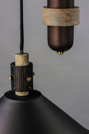 Tucson 16' Single Light Pendant in Oil Rubbed Bronze and Weathered Wood