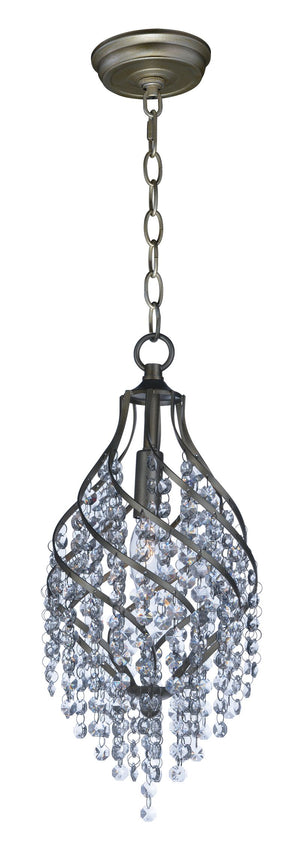 Twirl 7.5' Single Light Pendant in Golden Silver