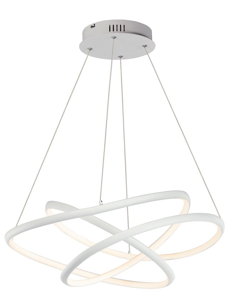 Twisted 31.5' Single Light Pendant in Matte White