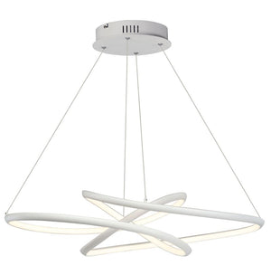 Twisted 26.25' Single Light Pendant in Matte White
