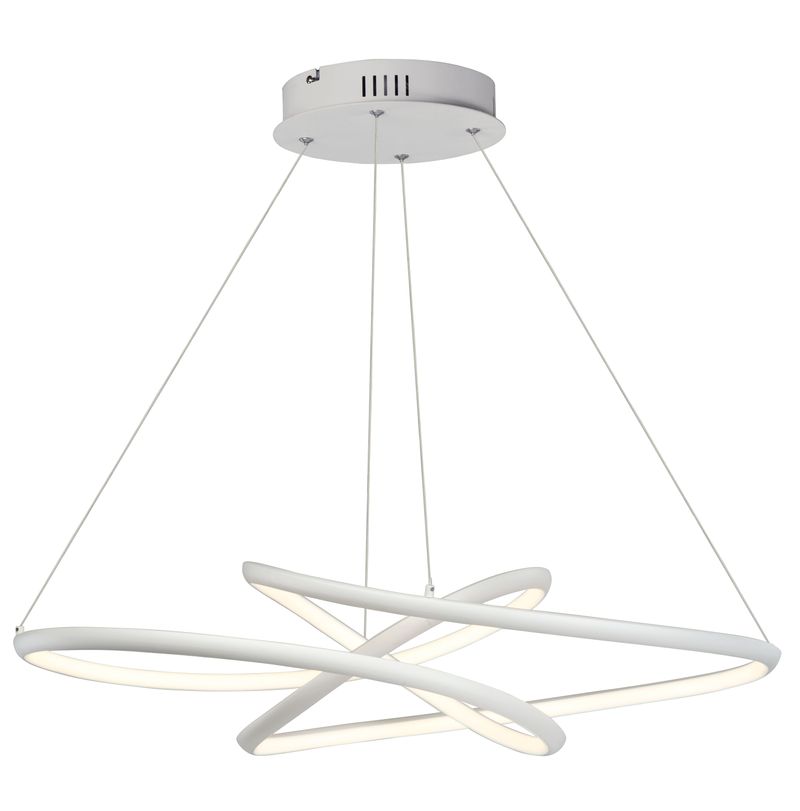 Twisted 26.25' Single Light Pendant in Matte White