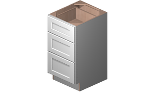 Shaker White Three Drawer Vanity Cabinet (18' x 34.5' x 21')