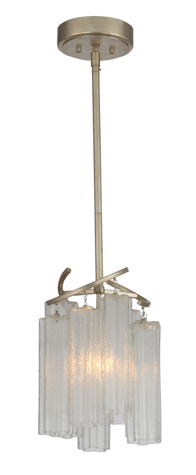 Victoria 10.75' Single Light Pendant in Golden Silver