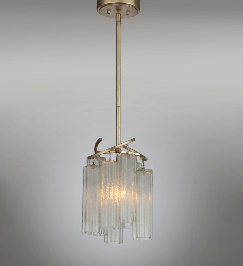 Victoria 10.75' Single Light Pendant in Golden Silver