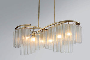 Victoria 16' 6 Light Chandelier in Golden Silver