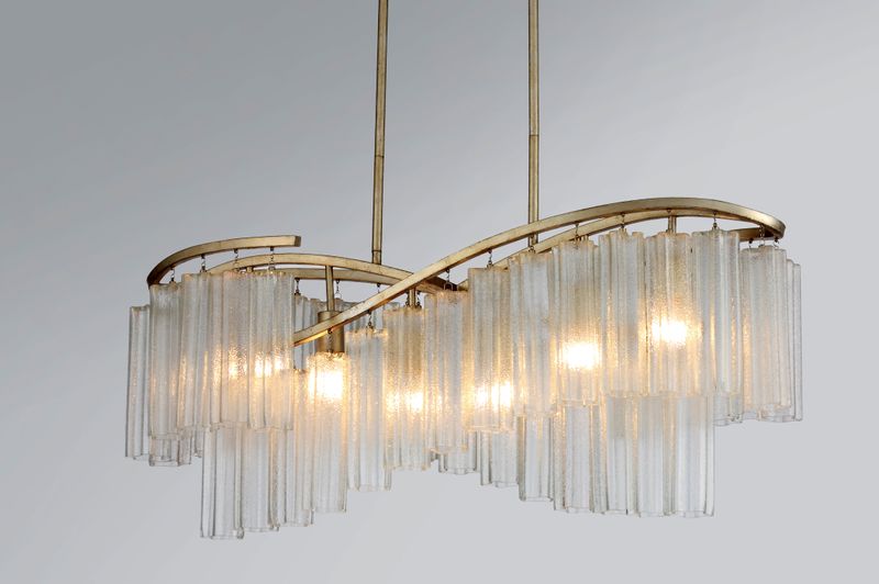 Victoria 16' 6 Light Chandelier in Golden Silver