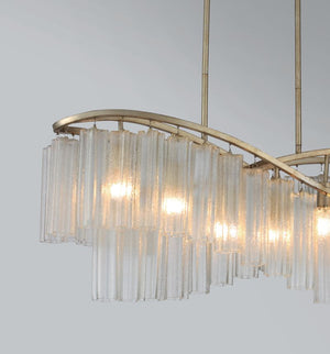 Victoria 16' 6 Light Chandelier in Golden Silver