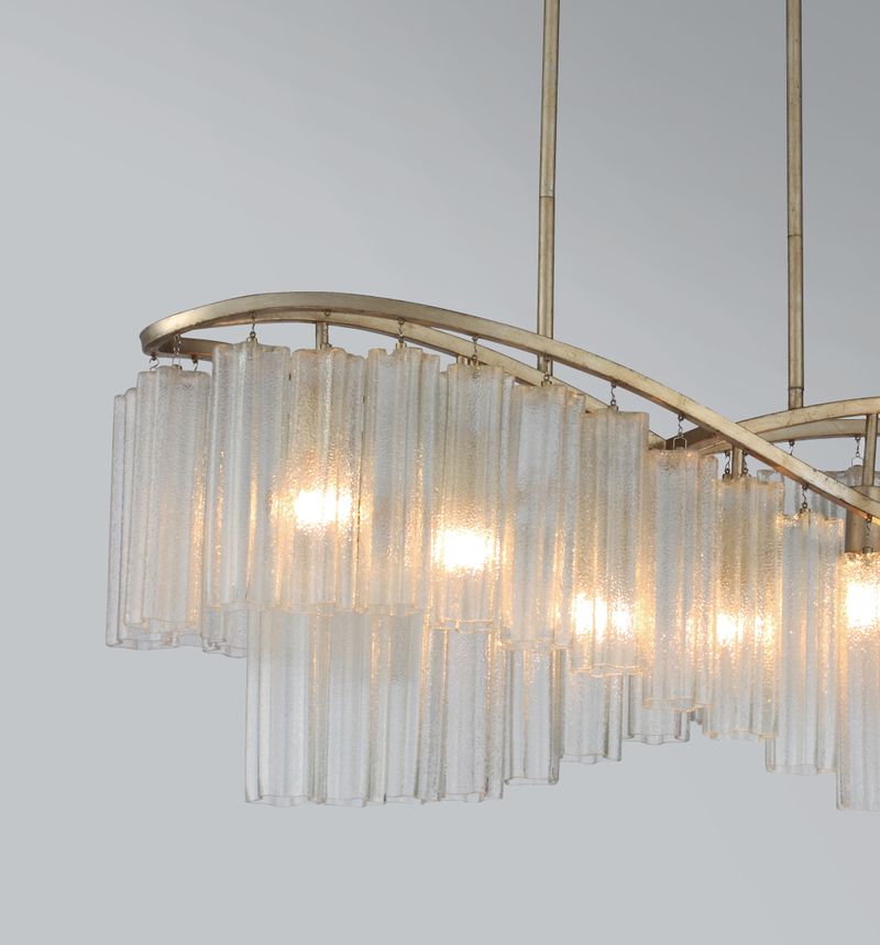 Victoria 16' 6 Light Chandelier in Golden Silver