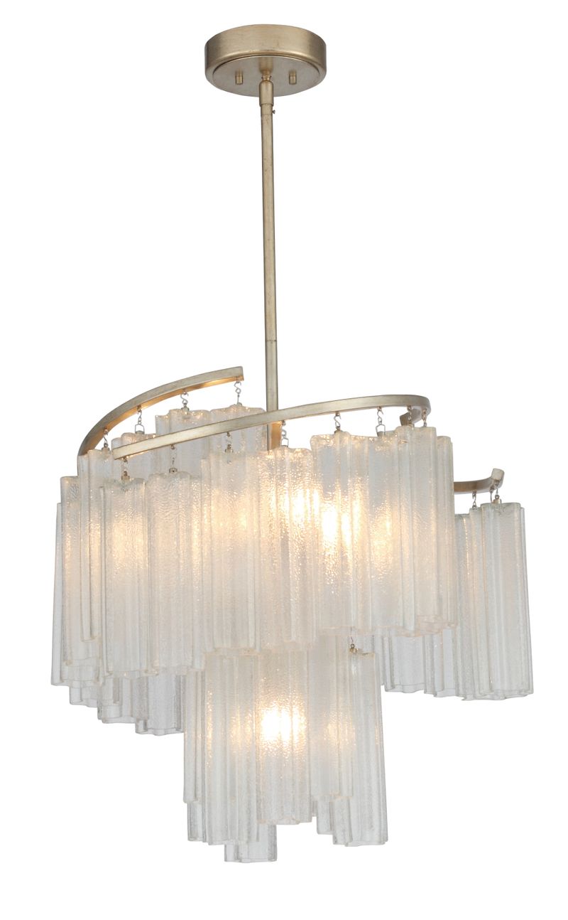 Victoria 24.75' 7 Light Chandelier in Golden Silver