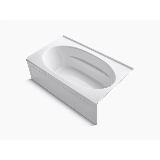 Windward 72" x 42" x 21" Alcove Bathtub in White