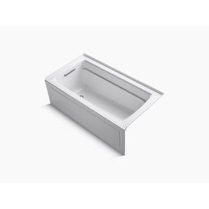 Archer 60' x 32' x 19' Alcove Heated Surface Bathtub in White