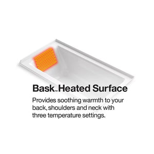 Archer 60' x 32' x 19' Alcove Heated Surface Bathtub in White