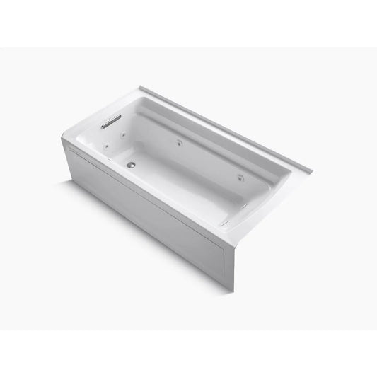 Archer 72" x 36" x 21.25" Alcove Jetted Bathtub in White