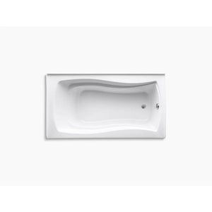 Mariposa 66' x 36' x 20' Right Drain Alcove Bathtub in White