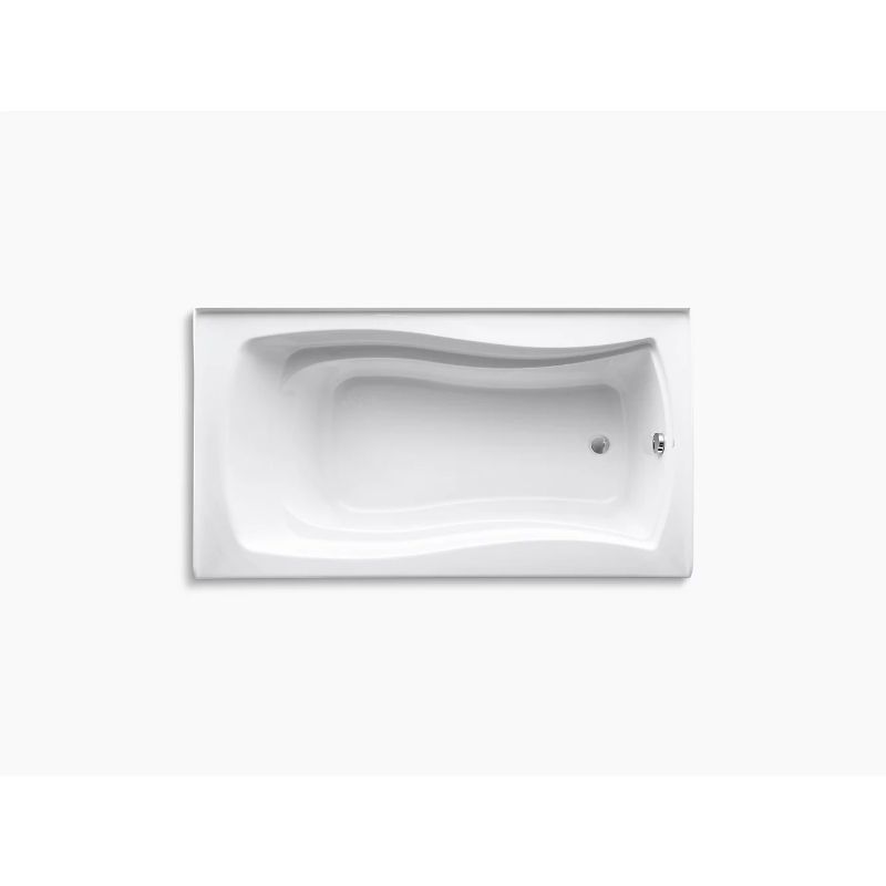 Mariposa 66' x 36' x 20' Right Drain Alcove Bathtub in White