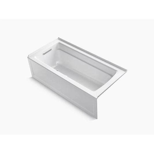 Archer 66" x 32" x 19" Left Drain Alcove Bathtub in White