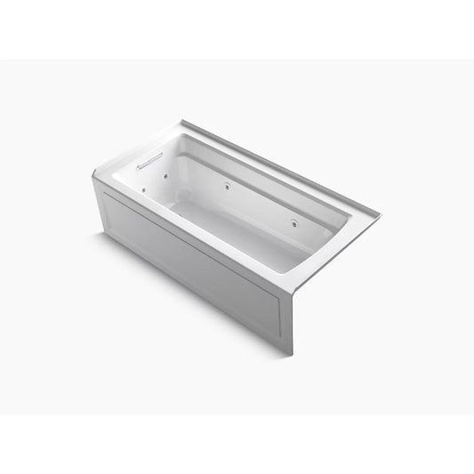 Archer 66" x 32" x 19" Alcove Jetted Bathtub in White