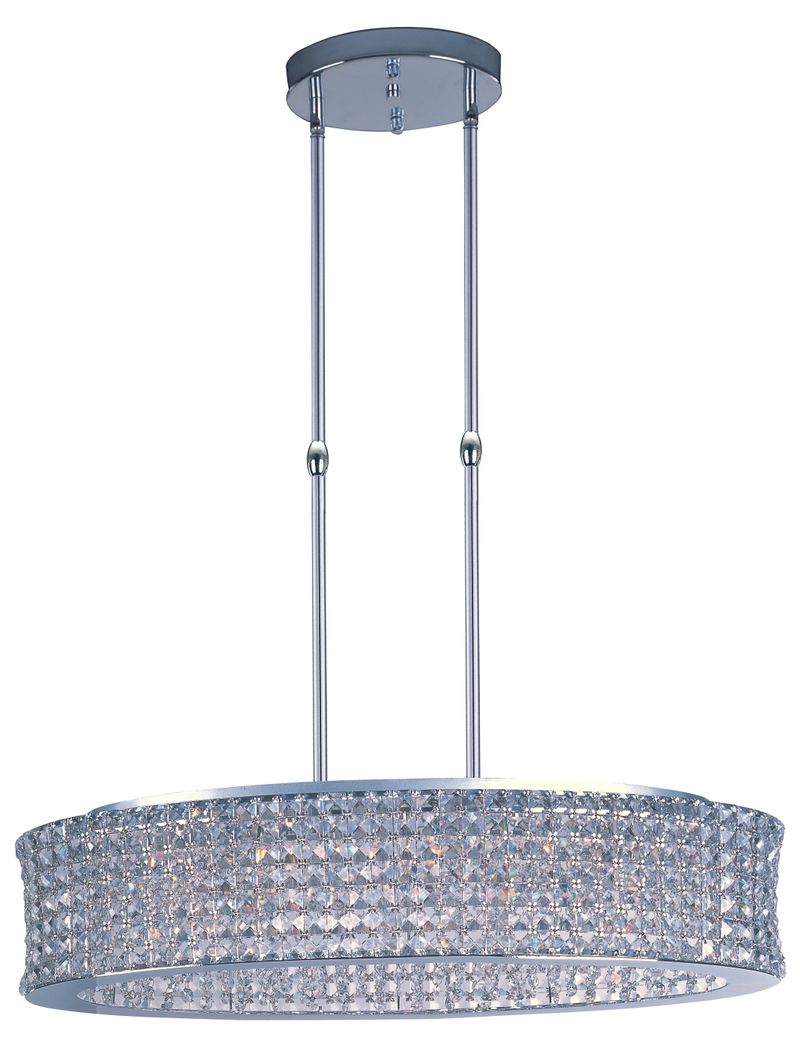 Vision 12' 15 Light Single Pendant in Polished Chrome