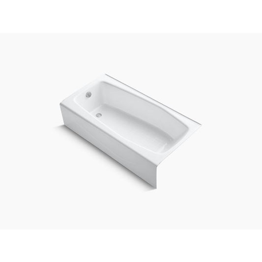 Villager 60" x 30.25" x 14" Left Drain Alcove Bathtub in White
