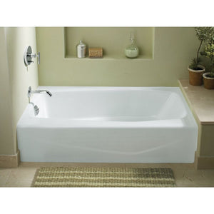 Villager 60' x 30.25' x 14' Left Drain Alcove Bathtub in White