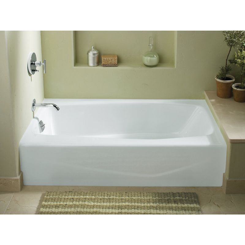 Villager 60' x 30.25' x 14' Left Drain Alcove Bathtub in White