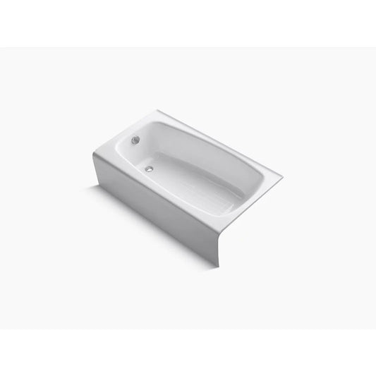 Seaforth 54" x 30.25" x 14" Left Drain Alcove Bathtub in White