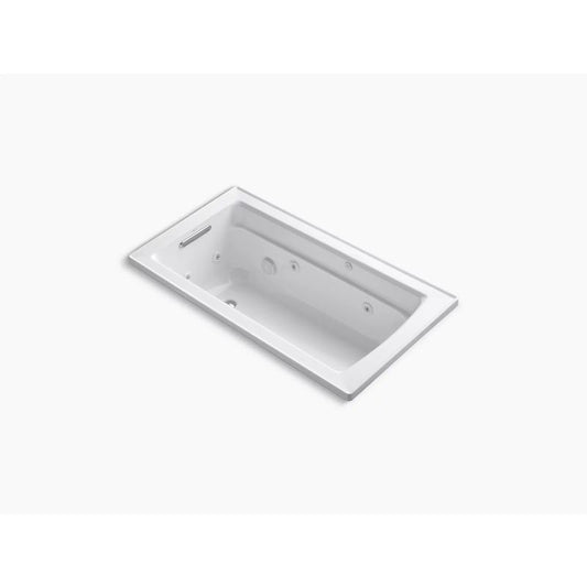 Archer 60" x 32" x 19" Drop-In Jetted Bathtub in White