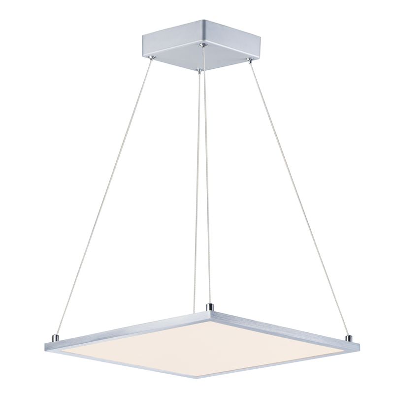 Wafer 15' Single Light Square Pendant in Satin Nickel