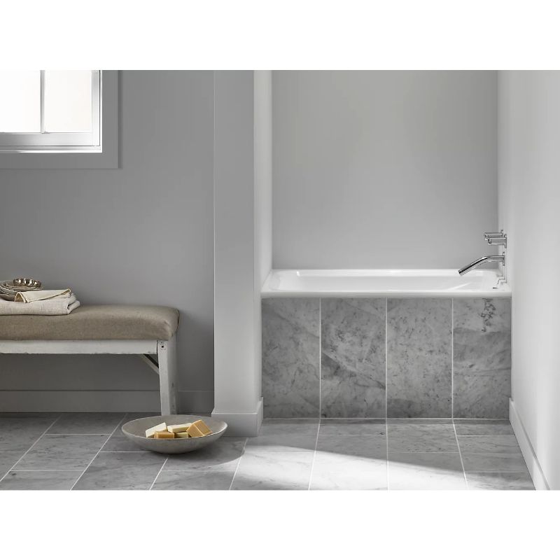 Greek 48' x 32' x 23.38' End Drain Drop-In Bathtub in White