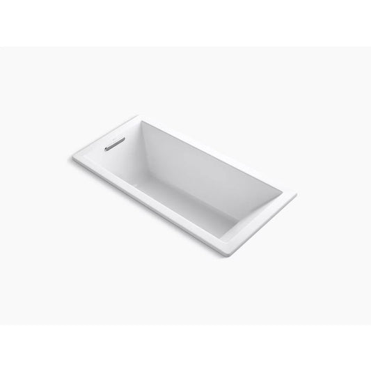 Underscore Rectangle 66" x 32" x 22" Drop-In Bathtub in White