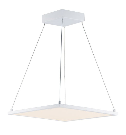 Wafer 15" Single Light Square Pendant in White
