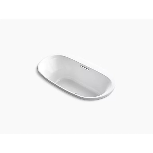 Underscore Oval 66" x 36" x 22" Drop-In Bathtub in White