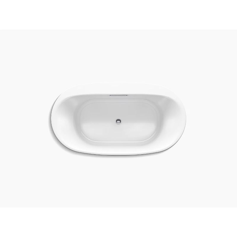 Underscore Oval 66' x 36' x 22' Drop-In Bathtub in White