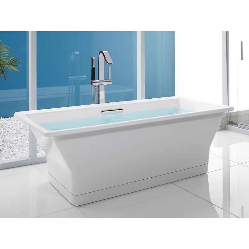 Reve 66.94' x 31.5' x 22.06' Freestanding Bathtub in White