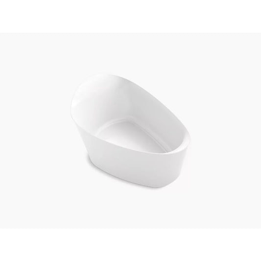Veil 65.38" x 36.75" x 23.56" Freestanding Bathtub in White