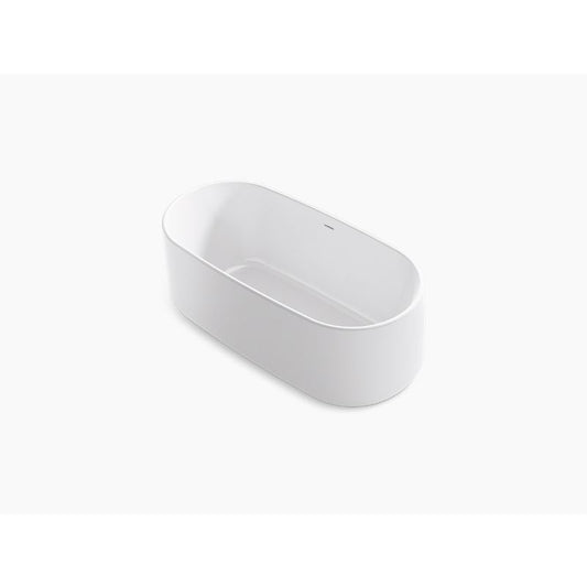 Ceric 59.69" x 28.88" x 23" Freestanding Bathtub in White