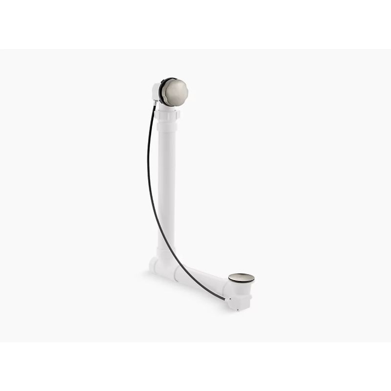 Clearflo Vibrant Brushed Nickel Rough-In Cable Drain with PVC Tubing