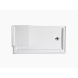 Tresham 60' x 32' x 21.13' Right Drain Shower Base Integral Seat in White