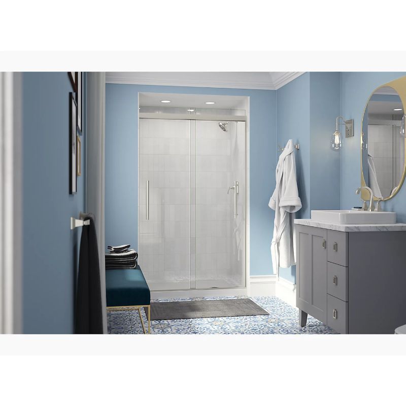 Rely 48' x 32' x 4.38' Right Drain Shower Base in White