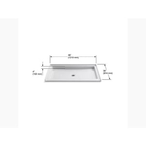 Purist 48' x 36' x 4.63' Shower Base in White