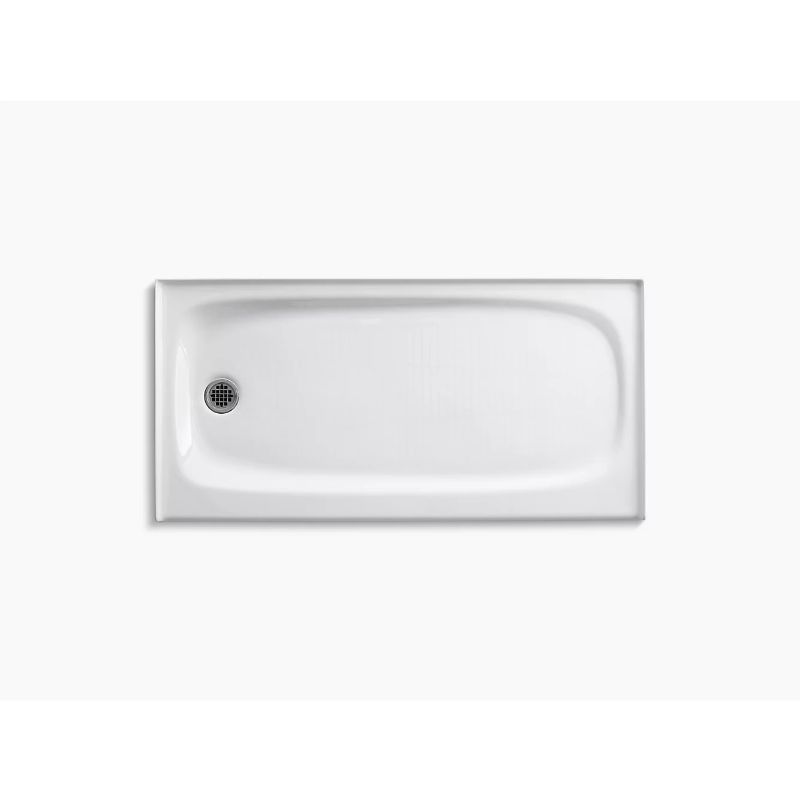 Salient 60' x 30' x 3.75' Left Drain Shower Base in White